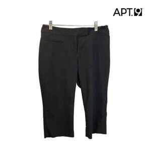 APT. 9 Women's Solid Flat‎ Front Straight-Leg Capri Pants